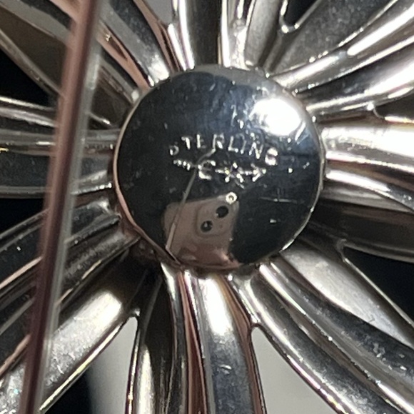 Vintage Brooch/Pins Carl Art Sterling Silver Marked Floral - Picture 5 of 7